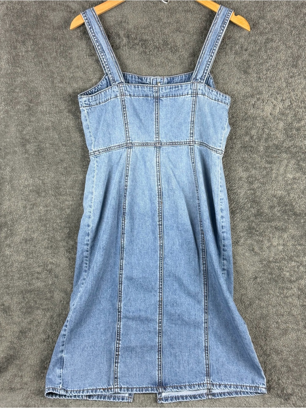 KUT FROM THE KLOTH Denim Jean Midi Button Up Dress Womens Size 0 Pockets Summer - Picture 2 of 14